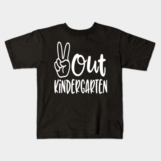 Peace Out Kindergarten Kids T-Shirt by nicolasleonard